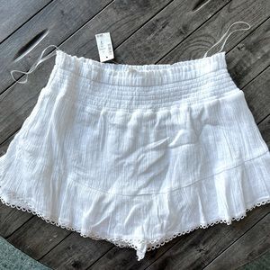 Aeropostale white skirt skirt womens teen L Large nwt skort